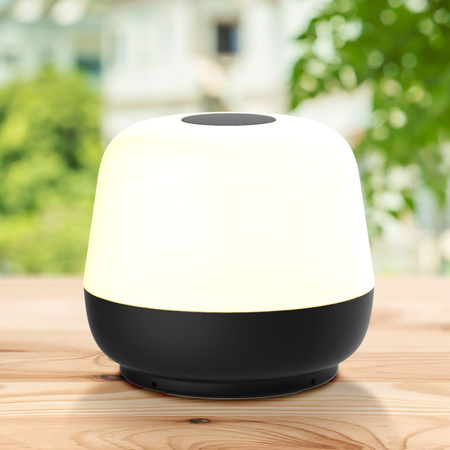 Lampka Stołowa LED Zewnętrzna Dekoracyjna 1.8W 160lm 2700K Ciepła Czarna IP44 Ściemnialna Samba Sanico Goldlux