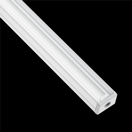 Profil Aluminiowy Anodowany do LED KM33 Srebrny Natynkowy 2m + Przesłona przeźroczysta + Zaślepki