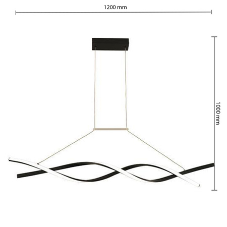 Lampa LED Sufitowa Oprawa Wisząca 33W 2150lm 4000K Neutralna Czarna Matowa Kono Masterled