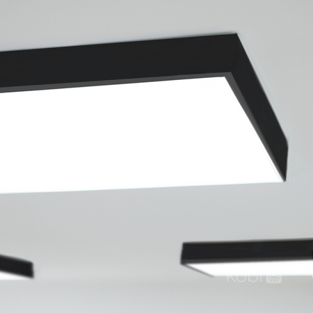 Ramka Natynkowa 63mm do Panelu LED 60x60cm klik Czarna Kobi