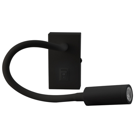 Lampa Ścienna LED Elastyczny Kinkiet do Czytania LEO 3W 4000K Czarny