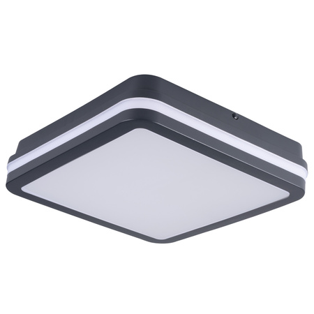 Plafon LED Lampa Sufitowa Czujnik Ruchu Kaseton 30W 2940lm CCT IP65 Grafitowa BENO KANLUX