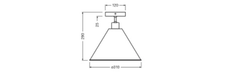 Lampa Sufitowa Dekoracyjna Żyrandol E27 Biały Decor Ledvance