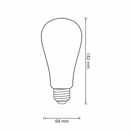 Żarówka LED E27 ST64 5,5W 470lm 1800K-2700K 320° Filament GOLDLUX (Polux) Smart WiFi TUYA