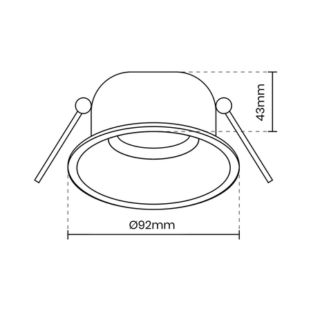 Oprawa HALOGENOWA Podtynkowa Podbitka Sufitowa GU10 Okrągła Ruchoma IP20 Biała Milagro