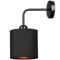 Kinkiet Lampa ścienna Loft z abażurem ORO 1x E27 Czarna złota Styl retro industrialny