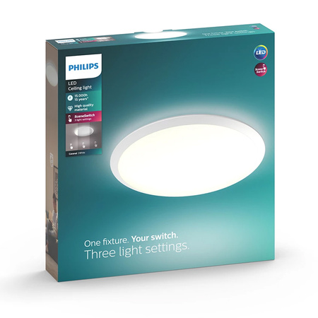 Plafon LED Lampa Sufitowa Natynkowa 18W 4000K Biała 35cm PHILIPS CAVANAL 40K