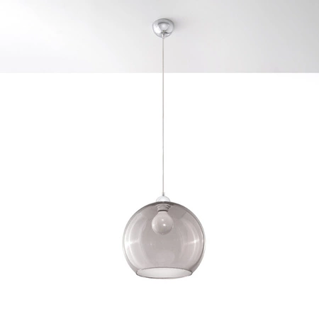 Lampa Sufitowa Wisząca Zwis Kula E27 Okrągła Grafitowa Minimalistyczna Ball Sollux
