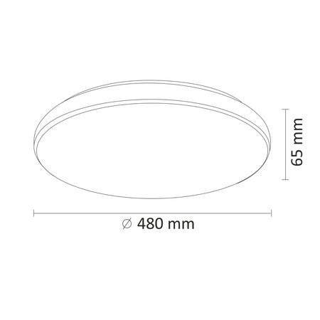 Plafoniera LED Oprawa Sufitowa Desert II 72W CCT 8000lm 48cm GOLDLUX (Polux) + pilot