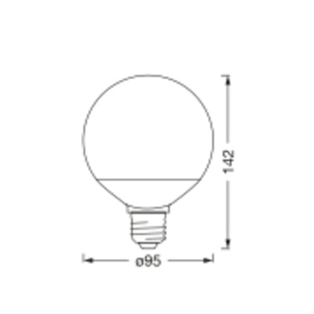 Żarówka LED E27 14W = 100W 1521lm RGBW CCT Ściemnialna SMART+ WiFi Globe Ledvance