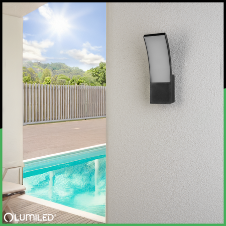 Lampa Ogrodowa Zewnętrzna Kinkiet Elewacyjny LED 12W 4000K AGOS LUMILED