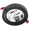 Oprawa Podtynkowa Ruchoma GU10 AR111 14cm Okrągła Czarna CARPI LUMILED