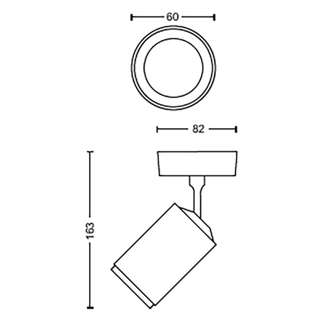 Lampa Ścienna Sufitowa LED Reflektor 4.2W 400lm IP20 White and Color Ambiance RGB + TW Biała Inteligentna SMART Zigbee Bluetooth Fugato Philips HUE