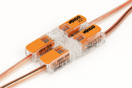 Złączka Instalacyjna Szybkozłączka Przelotowa 221-2411 na Przewód 2x0,2-4mm WAGO