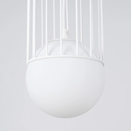 Lampa Sufitowa Wisząca Zwis G9 Nieregularna Biała Nowoczesna Brina Sollux