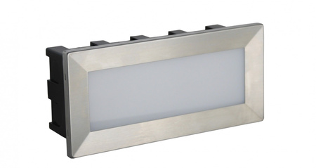 Lampa Ogrodowa Zewnętrzna Elewacyjna WPUSZCZANA LED Mur Led Inox C 04 3,5W 187lm 3000K Ciepła Su-Ma