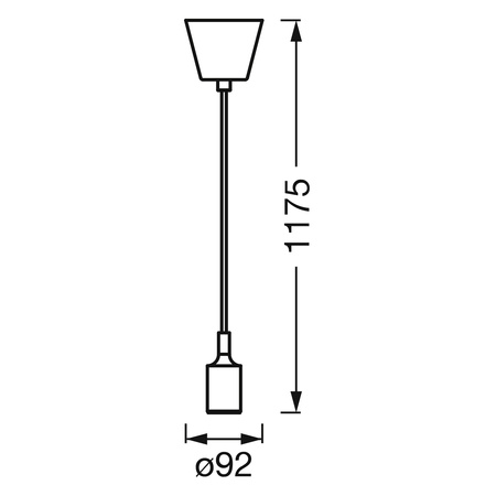 Lampa Sufitowa Wisząca E27 Zwis Biały Vintage 1906 Pendulum Ledvance