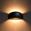 Lampa Ścienna Kinkiet G9 Półokrągła Czarna Nowoczesna Pontius Sollux