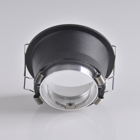 Oprawa Podtynkowa Okrągła Ruchoma KOLDING Czarno - Srebrna MR16 GOLDLUX (Polux)