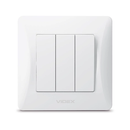 Przełącznik Włącznik Schodowy 3-biegunowy 10A Natynkowy Biały BINERA VIDEX