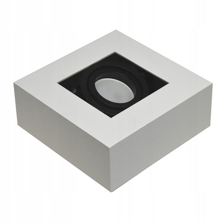 Oprawa Natynkowa Halogenowa Tuba Reflektor Spot GU10 Kwadratowa Ruchoma Biała Czarna Nemo Masterled