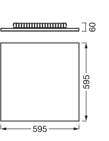 Panel Sufitowy LED Lampa Bez Ramki Kwadrat Biały 40W 3000K Ciepła LEDVANCE