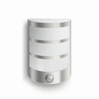 Kinkiet Ogrodowy Lampa Elewacyjna Zewnętrzna LED 6W 600lm 2700K z Czujnikiem Ruchu i Zmierzchu Srebrna IP44 Python Philips