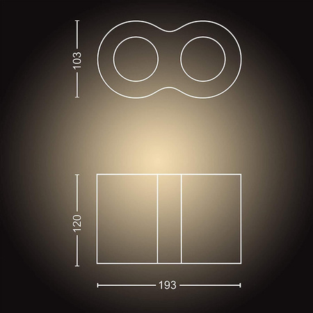 Lampa Sufitowa LED Oprawa Natynkowa TUBA SPOT 8.4W 800lm IP20 White Ambiance TW Biała Inteligentna SMART Zigbee Bluetooth + Regulator Pilot Pillar Philips HUE