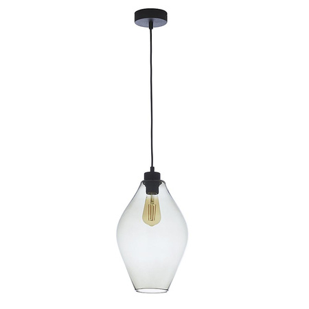 Lampa Sufitowa Wisząca TULON Zwis Czarna Szklana Nowoczesna E27 4190 TK Lighting