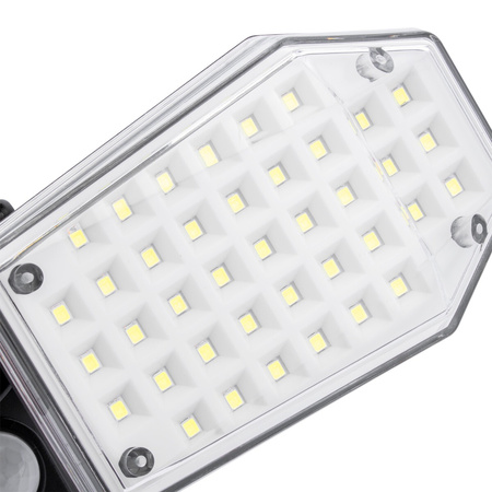 Naświetlacz solarny lampa 78x LED 15W 450lm Zimna czujnik ruchu IP65