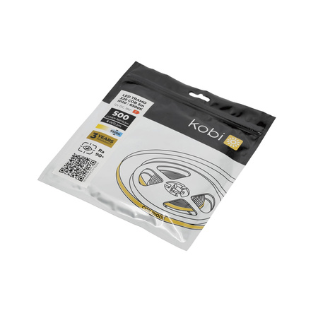 Taśma Pasek LED 5W 500lm 6500K Zimna 1600LED 12V 5m CRI90 Tramo Premium Kobi