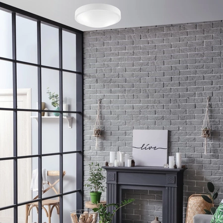 Plafon LED Lampa Sufitowa JONAS 2xE27 Okrągła Szklana Klosz Biała LD.PD-8.8 Lamkur