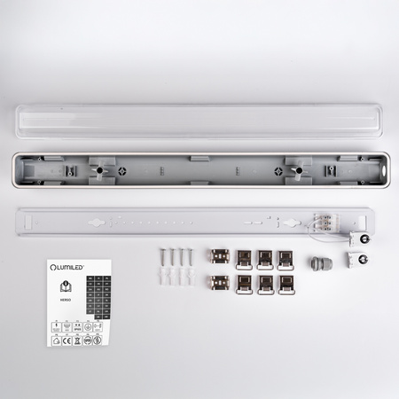 Oprawa Lampa Hermetyczna LED Pyłoszczelna 60cm T8 G13 IP65 HERSO Lumiled