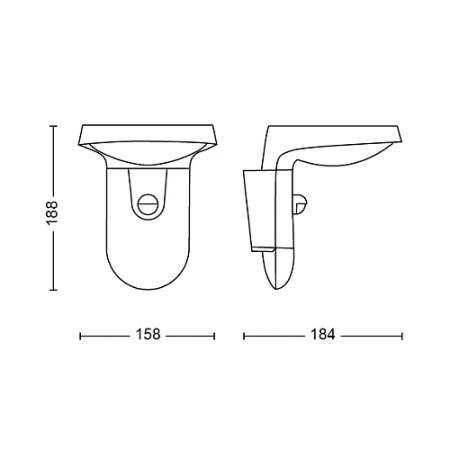 Kinkiet Ogrodowy Lampa Elewacyjna Zewnętrzna LED 9W 930lm 4000K IP44 z Czujnikiem Ruchu i Zmierzchu Antracyt Tyla Philips