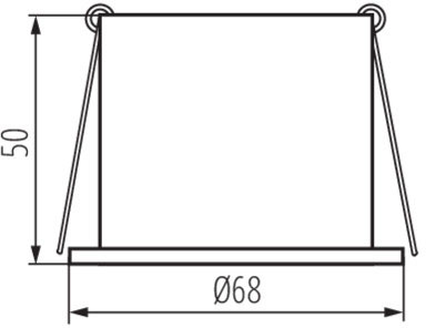 Oprawa sufitowa halogenowa SPAG D MR16 GU10 czarno-złota Kanlux