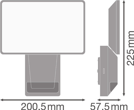 Naświetlacz LED Reflektor Zewnętrzny Lampa 27W 3000lm 4000K IP55 Biały Z Czujnikiem Ruchu i Zmierzchu Endura Ledvance