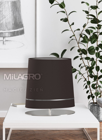 Lampa Stojąca Podłogowa BOOTES 1xE27 Brązowo-Srebrna Milagro