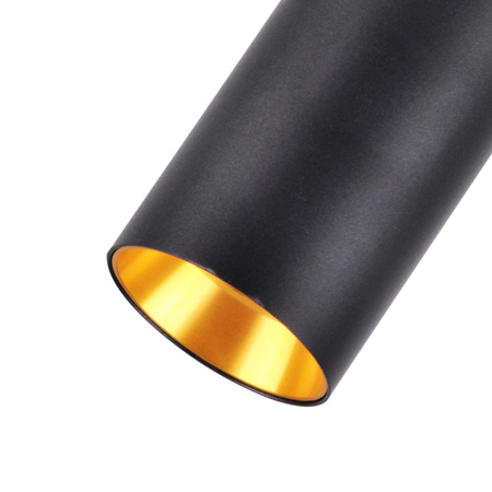 Lampa Podłogowa Oprawa Stojąca 3x GU10 Czarna Złota MARIBEL Sanico Goldlux