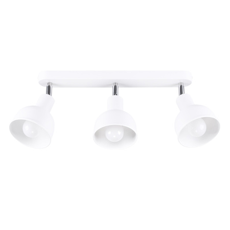 Lampa Sufitowa Oprawa Natynkowa Reflektor 3x E27 Ruchoma Geometryczna Biała Industrialna Elba Sollux