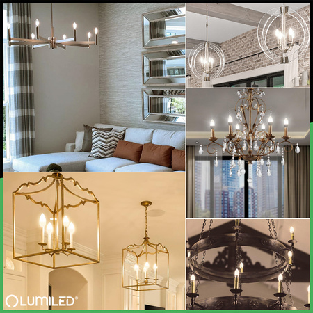 Żarówka LED E14 Świeczka B35 8W = 60W 880lm 4000K Neutralna 180° LUMILED