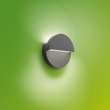 Kinkiet Ogrodowy Lampa Elewacyjna Zewnętrzna LED 4.3W 800lm 2700K IP44 Antracyt Valor Ultra Efficient Philips