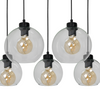 Lampa wisząca SOFIA 5xE27 MLP65900 Transparentny Klosz Kula Milagro Metal + Szkło