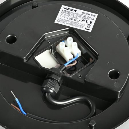 Plafon Lampa LED 15W 1125lm 5000K Neutralny 120° IP65 IK07 Natynkowa Czarna VIDEX