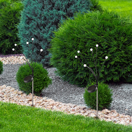 Lampa Solarna Czarna IP44 z Czujnikiem Zmierzchu Fiorini Sanico Goldlux