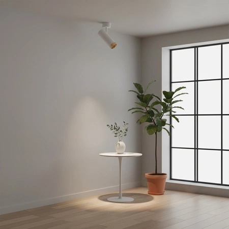 Oprawa Ścienno-Sufitowa Reflektor Punktowy GU10 Biała Złota FADO Sanico Goldlux