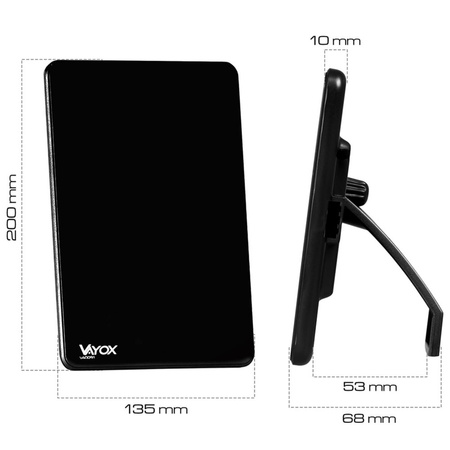 Antena Pokojowa ze Wzmacniaczem do Telewizji Naziemnej DVB-T/T2 Aktywna 4K Mocna VAYOX