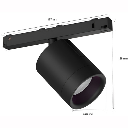 Reflektor Szynowy LED Perifo Czarny 5,3W CCT RGB Philips HUE Bluetooth