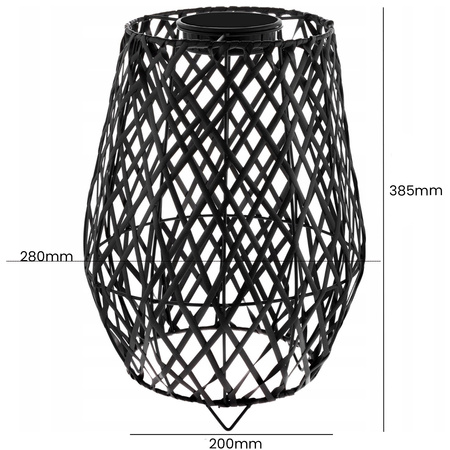 Lampa Solarna LED Zewnętrzna Ogrodowa Stojąca Latarenka 3000K IP44 38cm Czujnik Zmierzchu