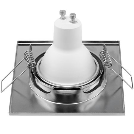 Oprawa Halogenowa Podtynkowa Ruchoma Kwadrat PICTOR Chrom Blacha MR16 GU10 LUMILED