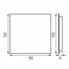 Panel LED Lampa Sufitowa 21.5W 60x60cm 2850lm 4000K Neutralna 80° Podtynkowa Czarna Kanlux